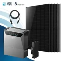 SolarMars Anker SOLIX Solarbank 4 E5000 Pro Balkonkraftwerk Speicher mit 500W Solarmodul Set - 4000Wp ‚Äì 8 Module / 1x BP2700 / Ohne HAL