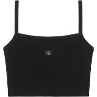 Calvin Klein Jeans Tank Top SL WOVEN LABEL 2X2 BABY RIB CROP damen