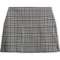 Superdry für Damen. W7210239A Vintage Tweed Faltenminirock schwarz (S), Lässig, Polyester