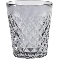 Zafferano Balloton Serie Trinkgläser aus mundgeblasenem Glas, graue Farbe, handgefertigte Reliefstruktur, 6-teiliges Set, Fassungsvermögen 35 cl