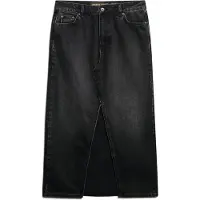 Superdry für Damen. W7210339A Maxirock schwarz (30), Lässig, Baumwolle, Denim