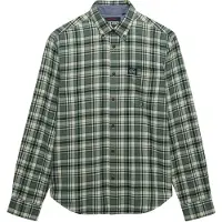 Superdry für Herren. M4011047A Grünes Holzfällerhemd (XL), Lässig, Baumwolle, Langarm