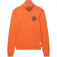 Superdry für Herren. M2014475A Sweatshirt Neon Half Zip Track orange (L), Lässig, Baumwolle