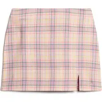 Superdry für Damen. W7210321A Rosa karierter Minirock (M), Lässig, Polyester