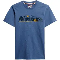 Superdry für Herren. M1012327A Outdoor Scene Entspanntes T-shirt blau (M), Lässig, Baumwolle, Kurzarm