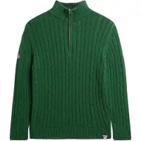 Superdry für Damen. W6110607A Grünes Rugby-Henley-Shirt (S), Lässig, Baumwolle, Langarm