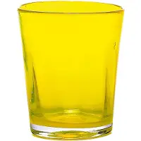 Zafferano Set aus 6 wunderschönen Trinkgläsern aus gelbem Glas, handgefertigt, elegantes Design für den täglichen Gebrauch