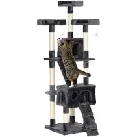 PawHut Katzenbaum Katzenkratzbaum Kratzbaum Katzen Kletterbaum Spielbaum