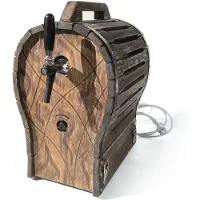 Ich-zapfe Zapfanlage, Bierzapfanlage, Bierkühler JET 30 mit Holzfass Optik