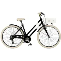 Via Veneto City Bike Milano Lady 28” 6V Schwarz „Kaffee-Staub“ (matt)