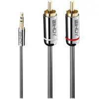 Lindy 35332, 3.5mm, Männlich, 2 x RCA, Männlich, 0,5 m, Anthrazit