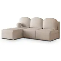 Masseno Ecksofa TRAMA mit Schlaffunktion L-Form, Sofa mit Bettkasten, Wohnzimmersofa, Couch, Soffa, Bettsofa, Couchgarnitur- Beige, NEVE 04