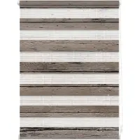 Lichtblick Duo Rollo Klemmfix, ohne Bohren, blickdicht, Bretter-Vintage Braun, 60 cm x 150 cm (B x L)