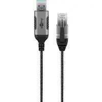 Goobay Ethernet-Kabel USB-A 3.0 auf RJ45, Slim, 5 m