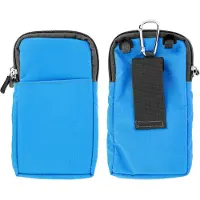 Avizar , Umhängetasche mit vielen Fächern – Karabiner / Gürteltasche, Blau