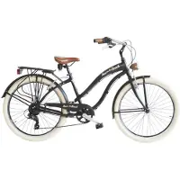 Via Veneto Bici Cruiser „Sun on the Beach Lady“ 26” 6V, mattschwarz