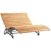 Sotech Gartenliege LOUNGER Komplett-Set 1500 mm breit – Stahl verzinkt schwarz, Holzlatten Lärche, Sonnenliege