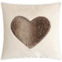 Magma Heimtex Magma Dekokissenhülle Woodie Herz 45x45 cm - braun;beige