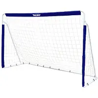 MUWO Einheitsgröße MW-377|Fußballtor aus Stahl 240 x 150 cm blau/weiß