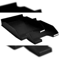 Exacompta 113014SD 2er Pack Briefablage COMBO MIDI, ECOBlack - Schwarz