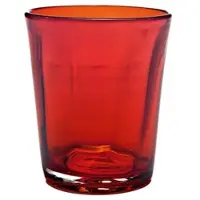 Zafferano 6er-Set Trinkgläser der Serie Bei aus rotem Glas, handgefertigt, raffiniertes Design für den täglichen Gebrauch