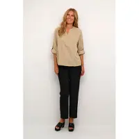 Kaffe Langarm-Bluse Regular fit Chinchilla beige