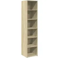 Helloshop26 - Buffet Sideboard Kommode Kleiderschrank Aufbewahrungsmöbel Organizer Küche Wohnzimmer Lounge hohe Sonoma-Eiche 40 x 02_0034059