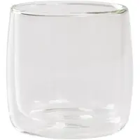 Zafferano No Bilia 4er-Set doppelwandige Borosilikatglas-Trinkgläser - Klar - Modernes und elegantes Design für heiße und kalte Getränke NB-4X