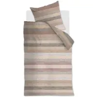 Beddinghouse Bettwäsche Satin - Rori - Streifen in braun | Gr.: 155 x 220 + 80 x 80 cm