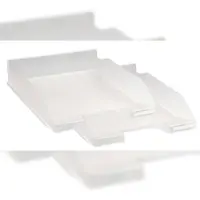 Exacompta 11323SD 2er Pack Briefablage COMBO MIDI, Office - Kristall