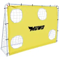 MUWO Einheitsgröße MW-379|Fußballtor mit Torwand 217 x 153 cm gelb