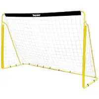 MUWO Einheitsgröße MW-375|Fußballtor aus Stahl 240 x 150 cm schwarz/gelb
