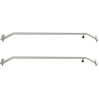 Baumarktplus 2x Alu-Bügel XL verstellbar 1320 - 2100mm für Anhänger Flach-Planen Planenstütze