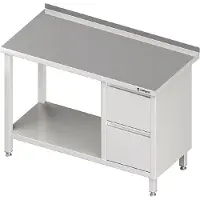 Stalgast Arbeitstisch m. GB - 1100x700 - 2er SB links - AK