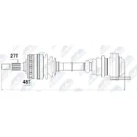 NTY NPW-ME-020 Antriebswelle Vorne Links Vorne Rechts passend für MERCEDES-BENZ VITO Bus (638) V-Klasse (W638/2) VITO Kasten (638)