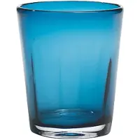 Zafferano 6er-Set Trinkgläser, Serie Bei, Mitternachtsblau, mundgeblasenes, durchgefärbtes Glas, handgefertigtes Flying-Design
