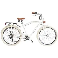 Via Veneto Bici Cruiser „Sun on the Beach“ Herren 26” 6V Weiß