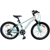 Volare Boost Kinderfahrrad - 24 Zoll - 21 Gänge - Weiss/Mintgrün