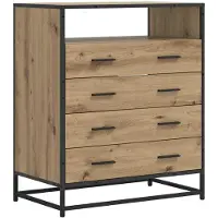 vidaXL Schubladenschrank 4-Schublade Artisan-Eiche 70 x 41 x 83,5 cm