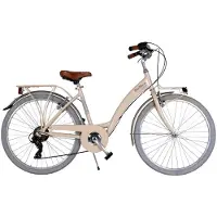 Via Veneto Bici City Bike Nuvò Damenfahrrad, 26 Zoll, 6-Gang, Beige Cappuccino