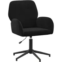 vidaXL Drehstuhl 54 x 55 x 90 cm Schwarz Samt