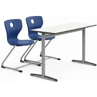 Xl Moebel Gmbh Moderne Schulbank mit ergonomischen Stühlen und robustem Metallgestell