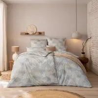 Estella Mako Satin Bettwäsche Orion 7969-810 Kreise grau 135 x 200cm