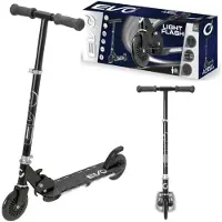Evo Folding Adjustable Two-wheeled Children's Scooter Light Flash Black Luminous Platform