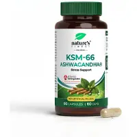 Nutrisslim Nature's Finest KSM-66 Ashwagandha Kapseln - 300 mg Extrakt, 5 % Withanolide, vegan - 60 Kapseln