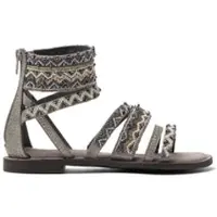 Lazamani Sandalen Damen Grau Leder