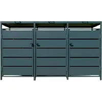 Fornorth Mülltonnen Unterstand Premium 207x82x121cm