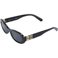 Miu Miu MU 06ZS Damen-Sonnenbrille Vollrand Oval Acetat-Gestell, schwarz