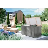 Karibu Box »Riepe«, BxHxT: 165 x 69 x 84cm, graualuminium