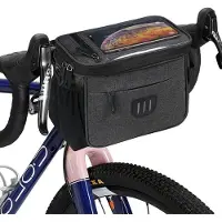 Sonstiges Fahrradkorb Vorne Tasche 6L Wasserdicht Touchscreen Fahrradtasche A-Schwarz